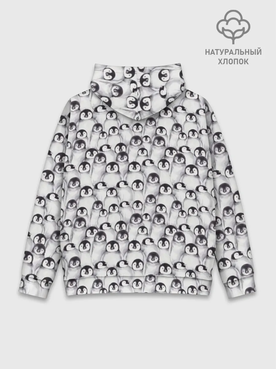 Худи мужской база хлопок / Пингвинчики