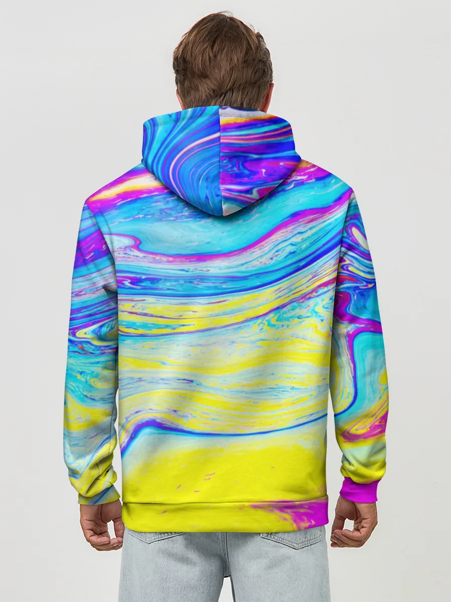 Худи мужской база хлопок / Разводы красок