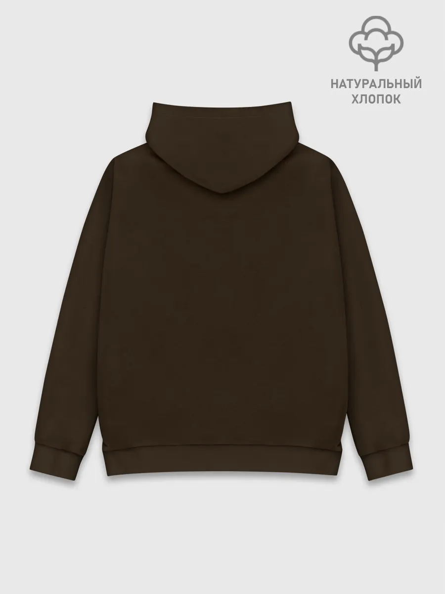 Худи мужской база хлопок / Лисичка и яркая луна