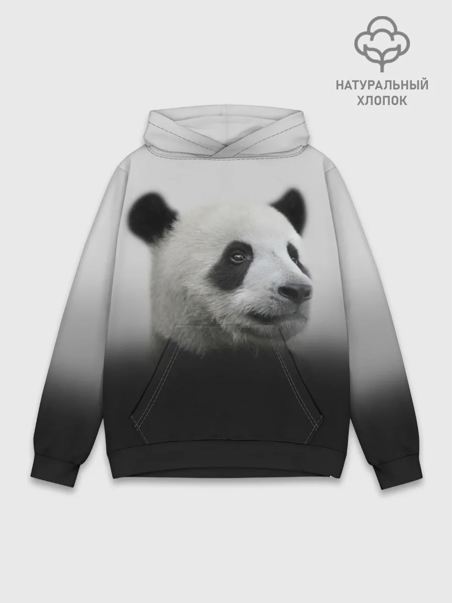 Худи мужской база хлопок / Панда