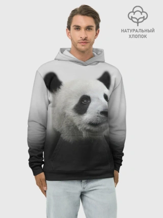 Худи мужской база хлопок / Панда