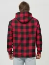 Худи мужской база хлопок / Красный паттерн крупная клетка