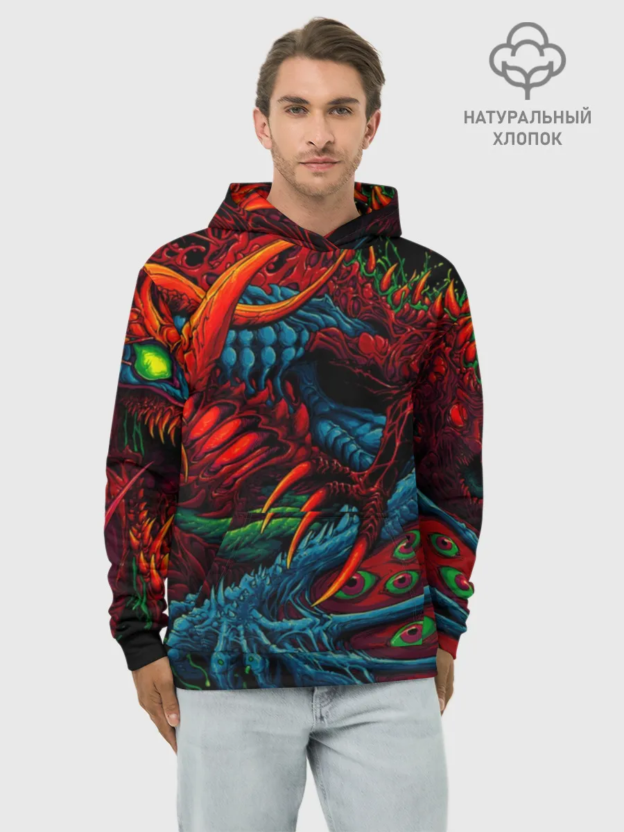 Худи мужской база хлопок / CS GO:HYPER BEAST