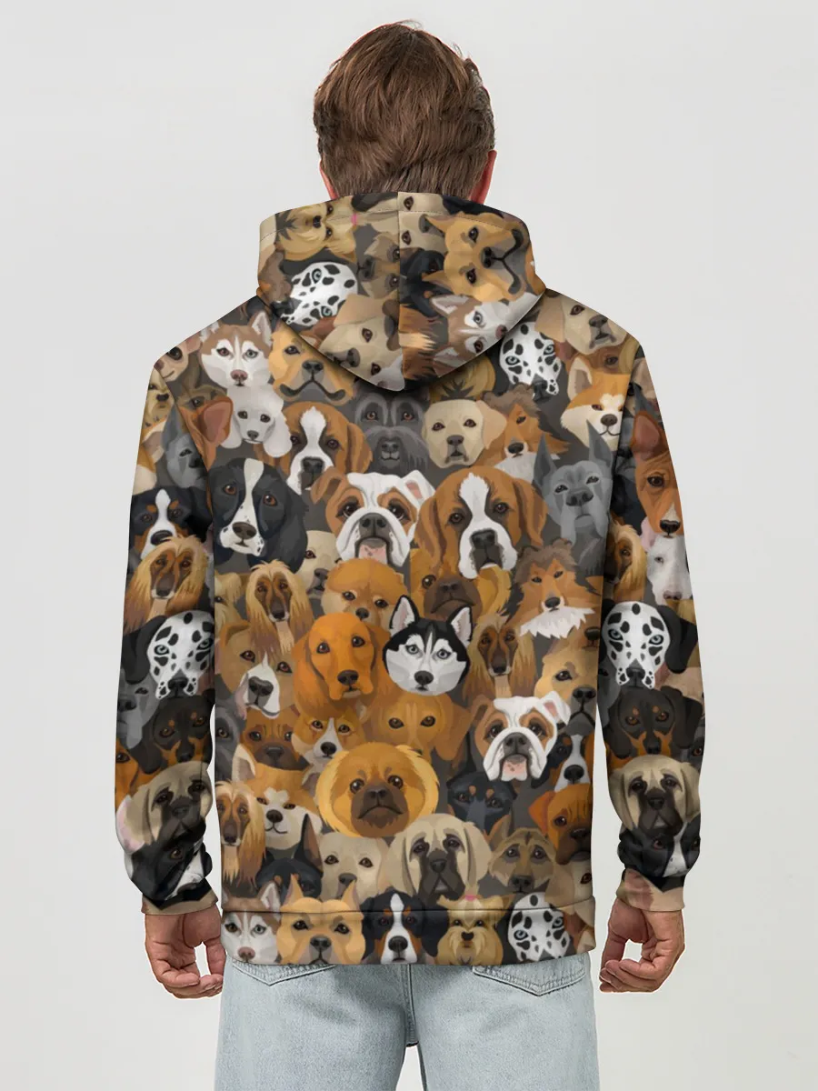 Худи мужской база хлопок / Собаки