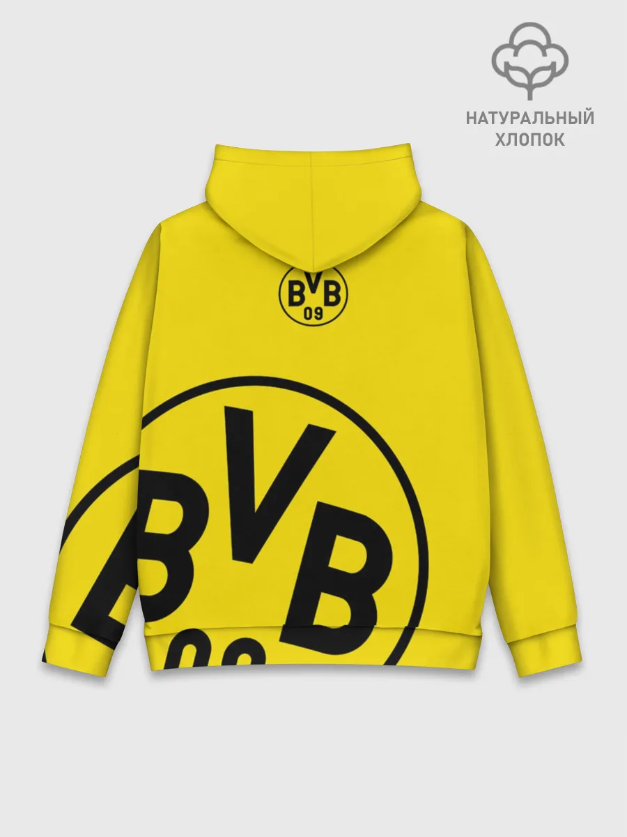 Худи мужской база хлопок / Боруссия Дортмунд