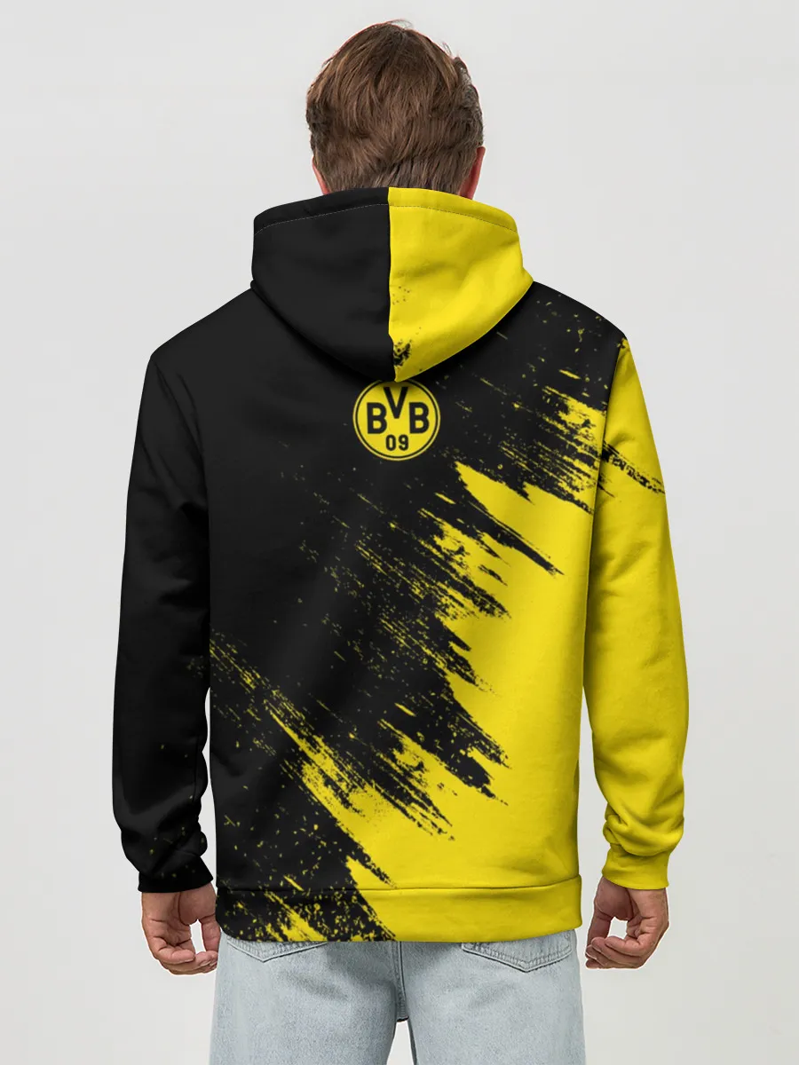 Худи мужской база хлопок / Боруссия Дортмунд