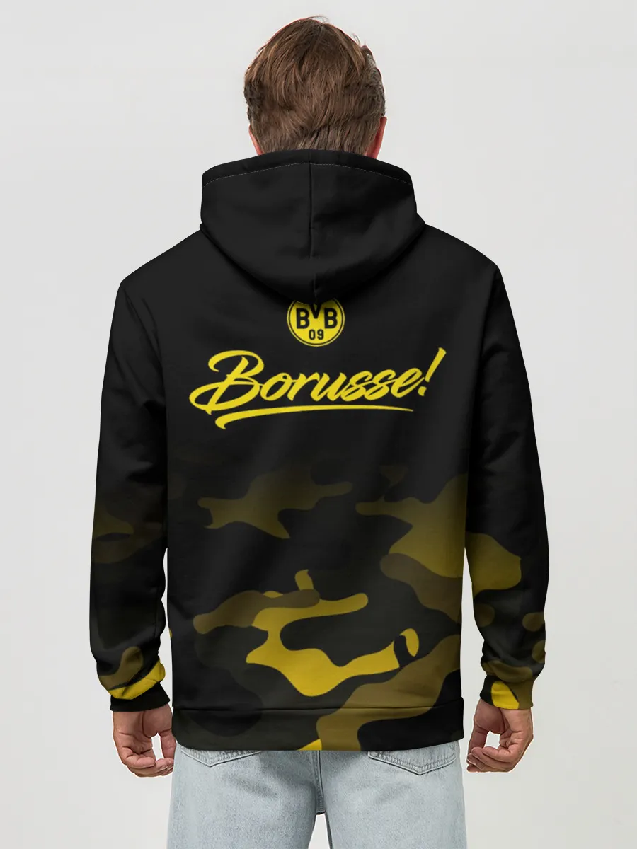Худи мужской база хлопок / Боруссия Дортмунд