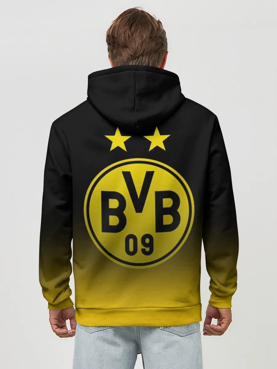 Худи мужской база хлопок / Боруссия Дортмунд