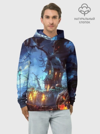 Худи мужской база хлопок / Хэллоуин