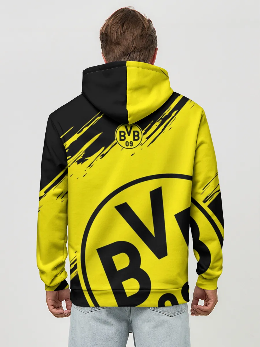 Худи мужской база хлопок / Боруссия Дортмунд