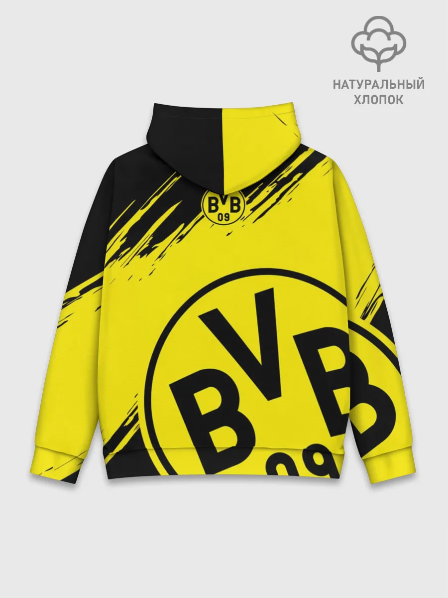 Худи мужской база хлопок / Боруссия Дортмунд
