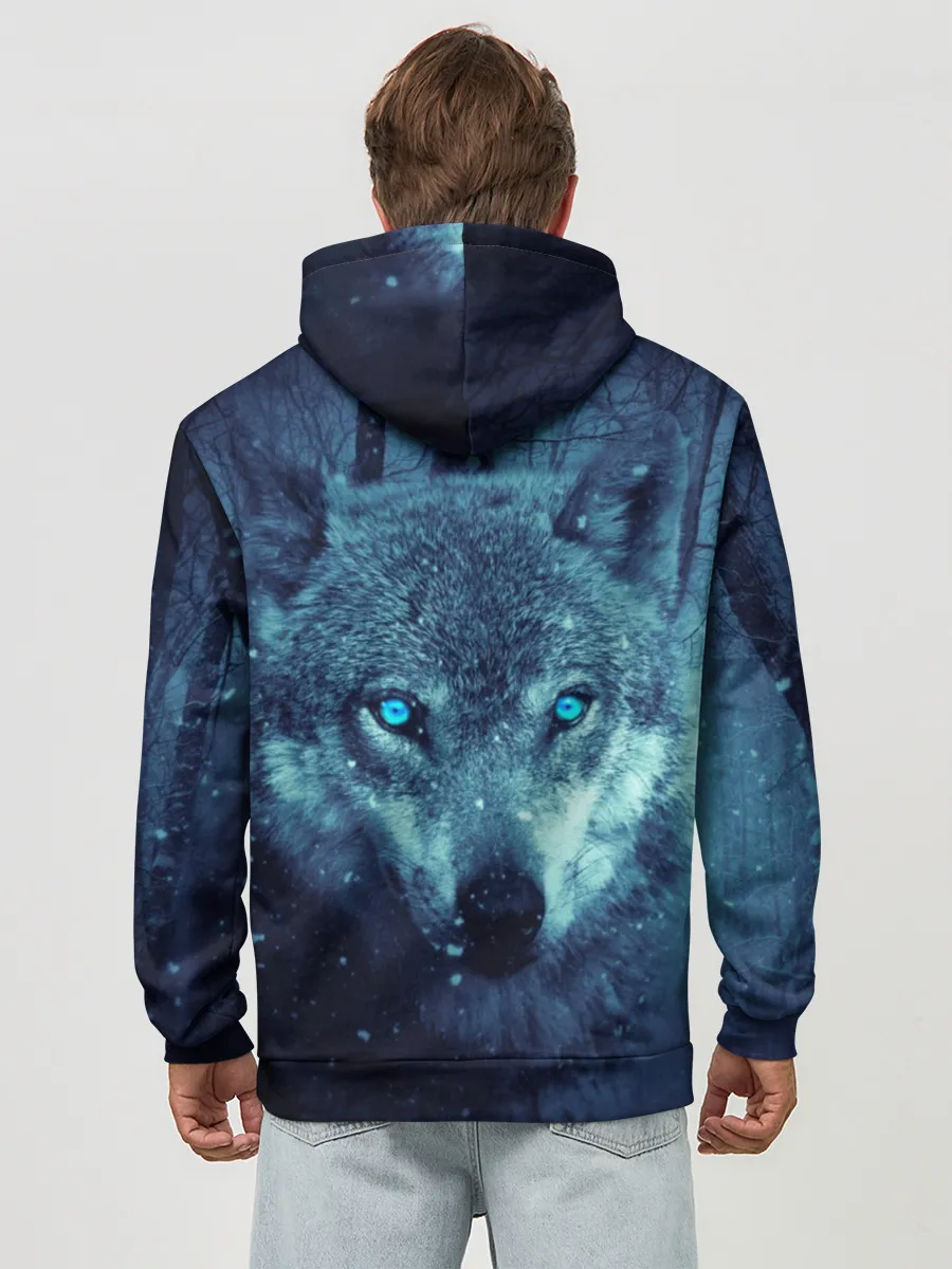 Худи мужской база хлопок / Волк