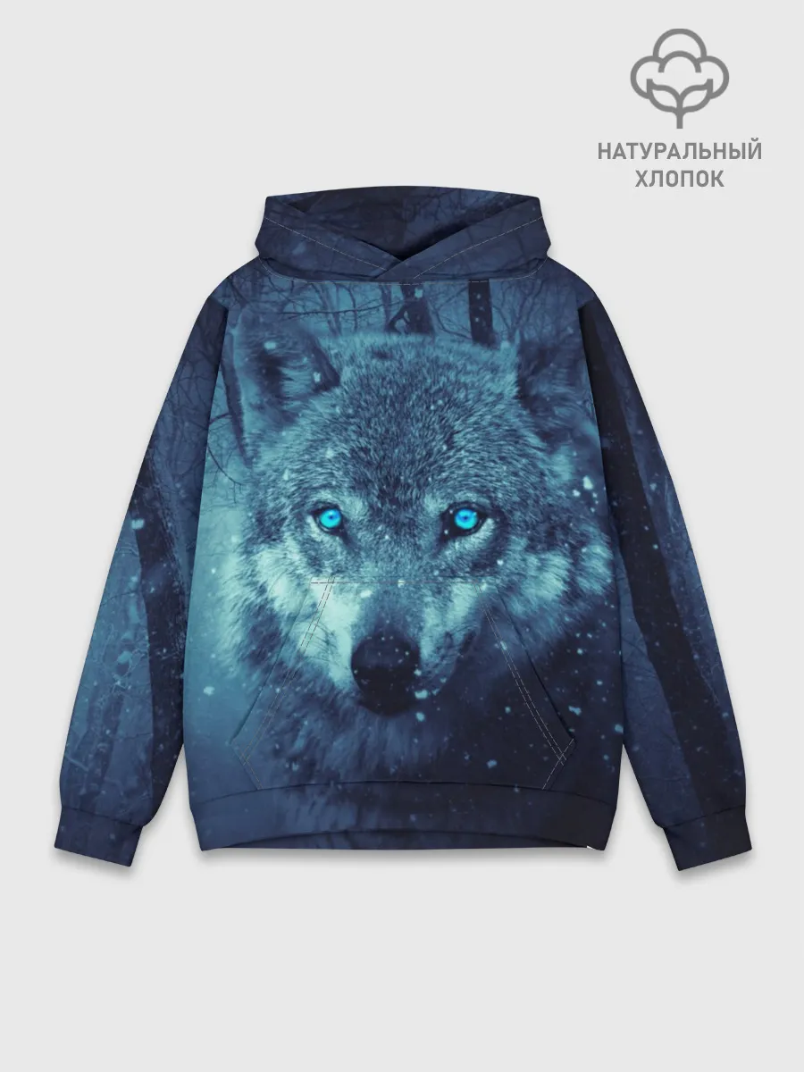 Худи мужской база хлопок / Волк