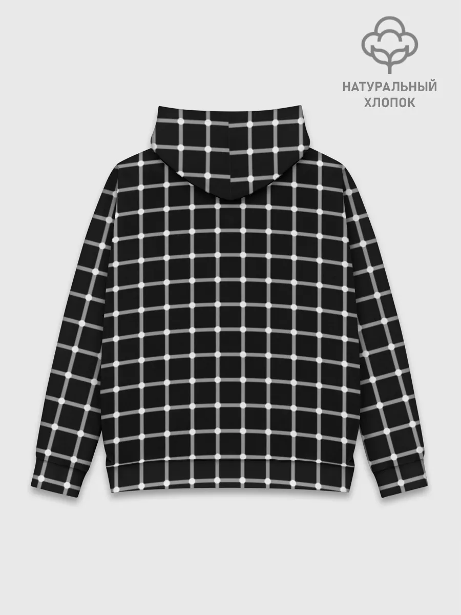 Худи мужской база хлопок / Неуловимые серый точки