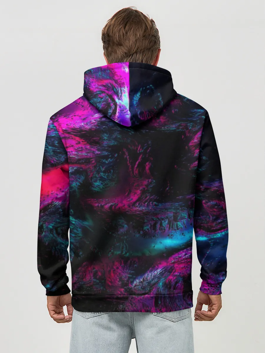 Худи мужской база хлопок / Marshmello NEON