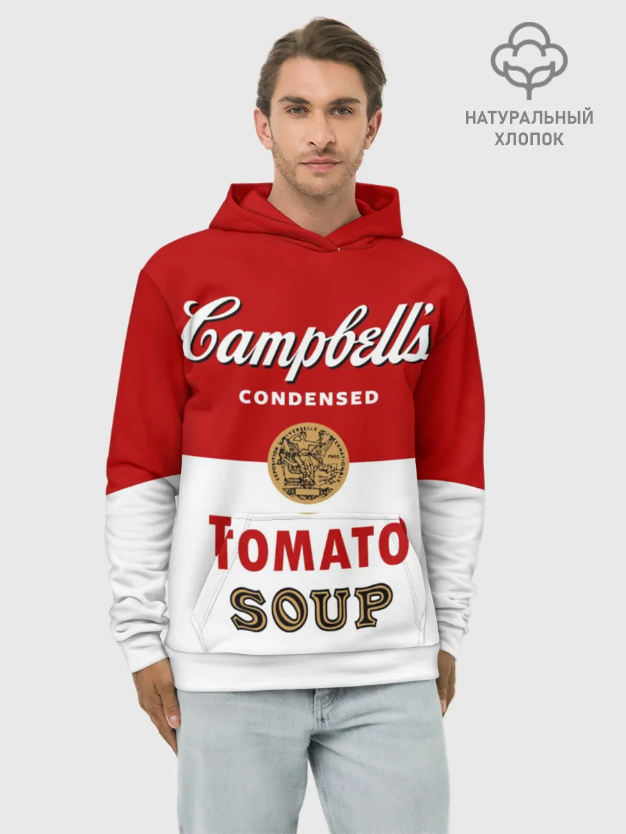 Худи мужской база хлопок / Банка с супом Кэмпбелл