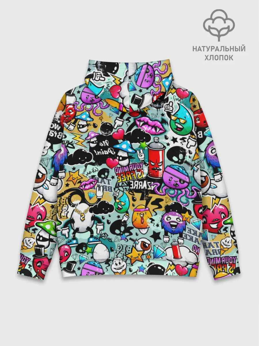 Худи мужской база хлопок / Стикерпак