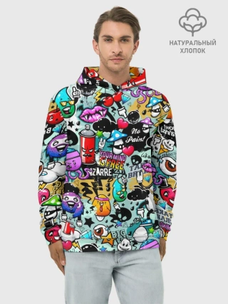 Худи мужской база хлопок / Стикерпак