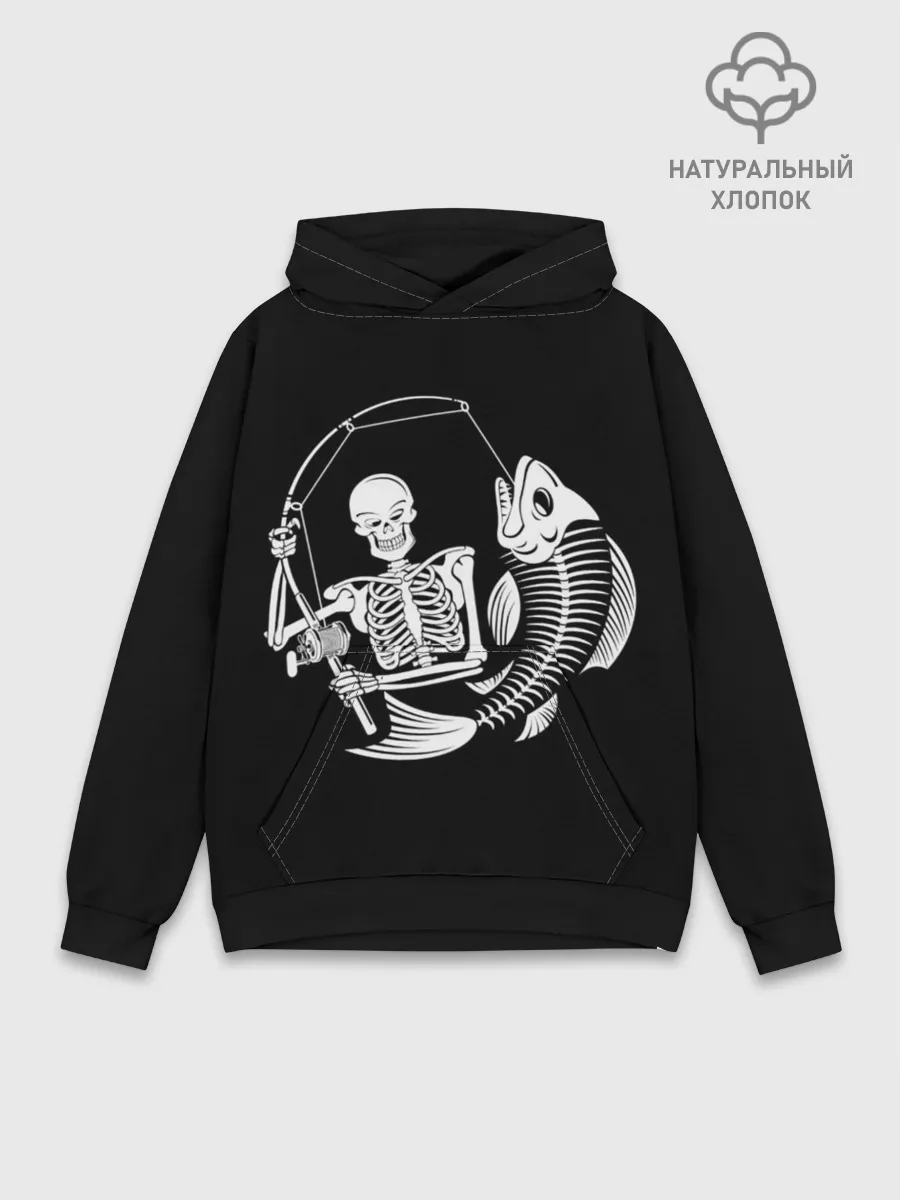 Худи мужской база хлопок / Fishing