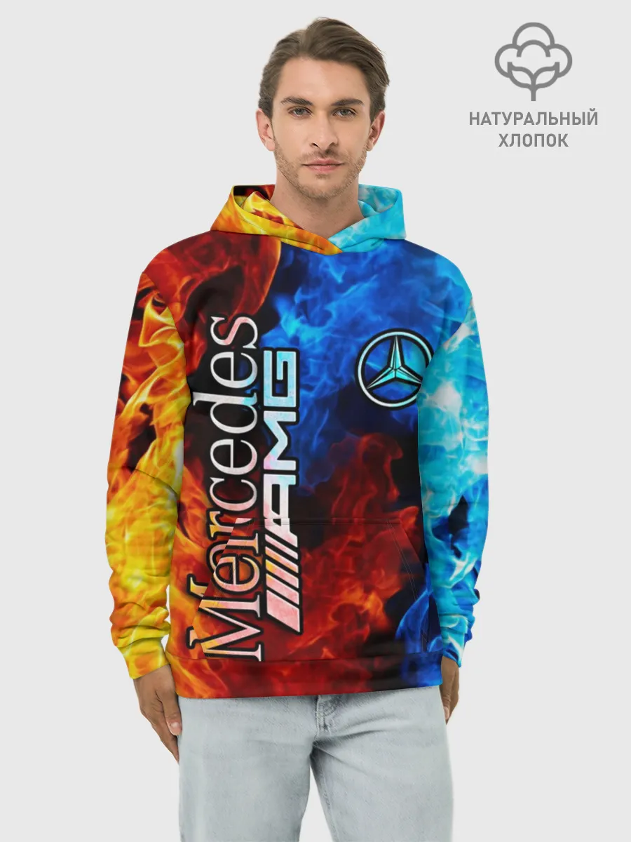 Худи мужской база хлопок / Mercedes