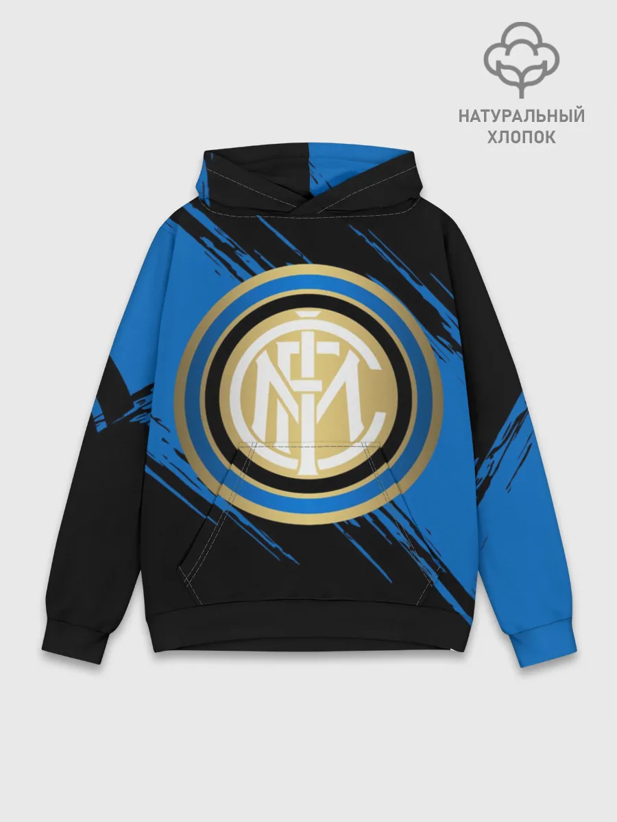 Худи мужской база хлопок / Интер Милан