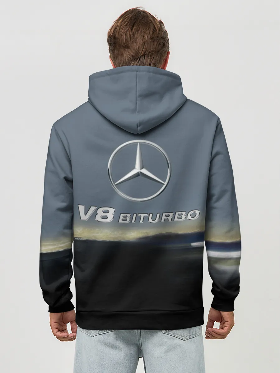 Худи мужской база хлопок / V8 Biturbo