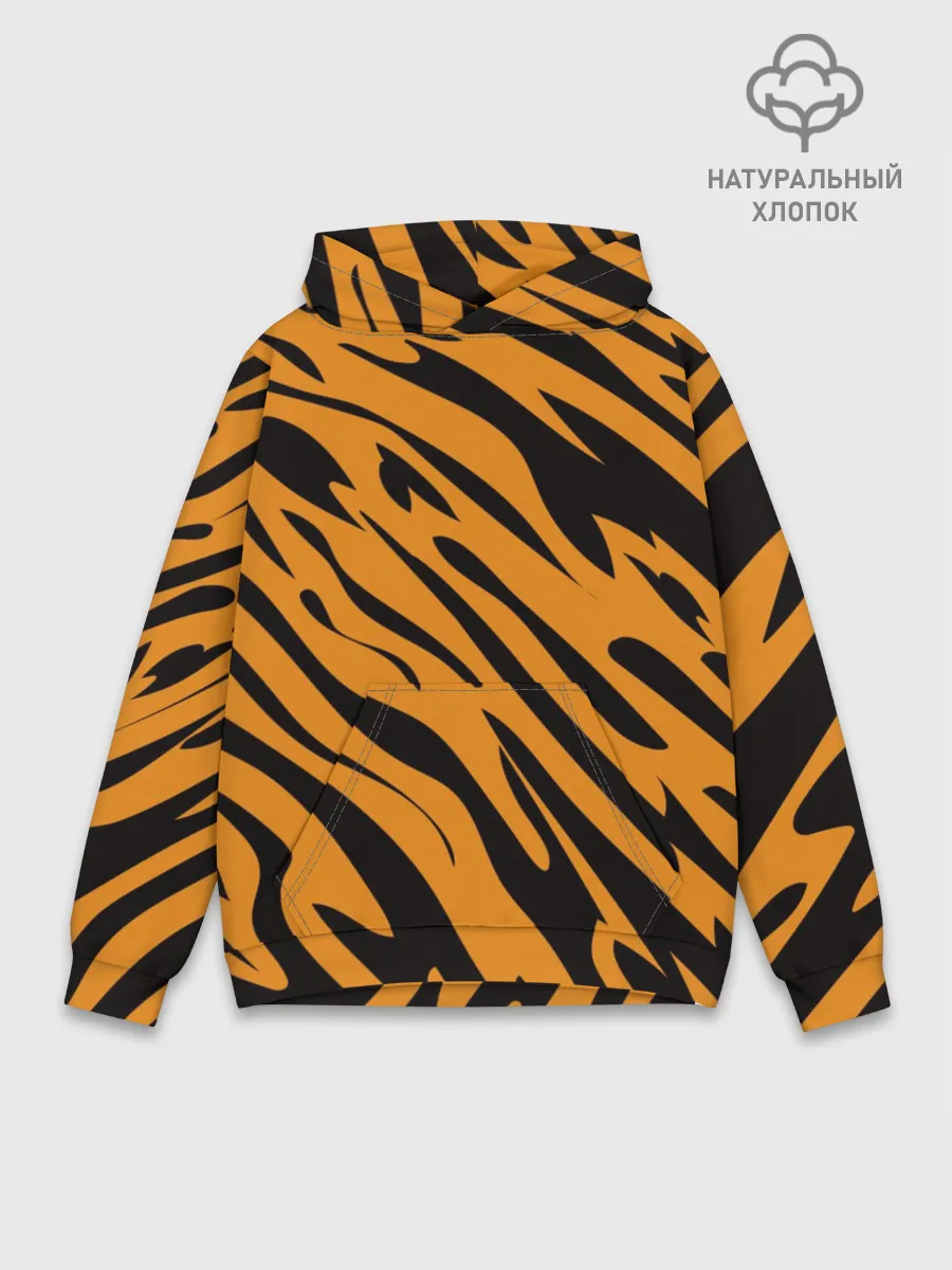 Худи мужской база хлопок / Тигр