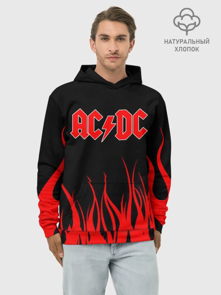 Худи мужской база хлопок / AC DC