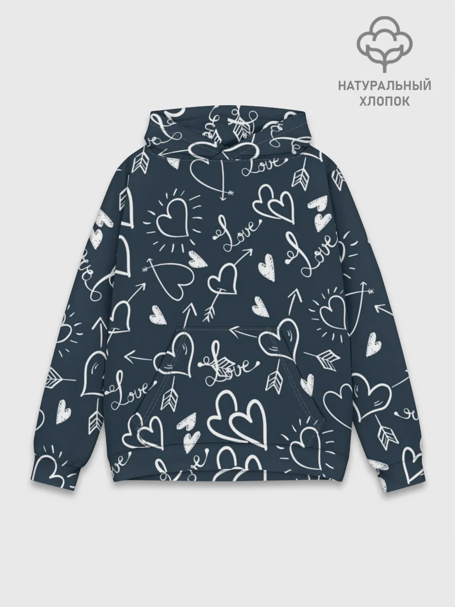 Худи мужской база хлопок / Любовь