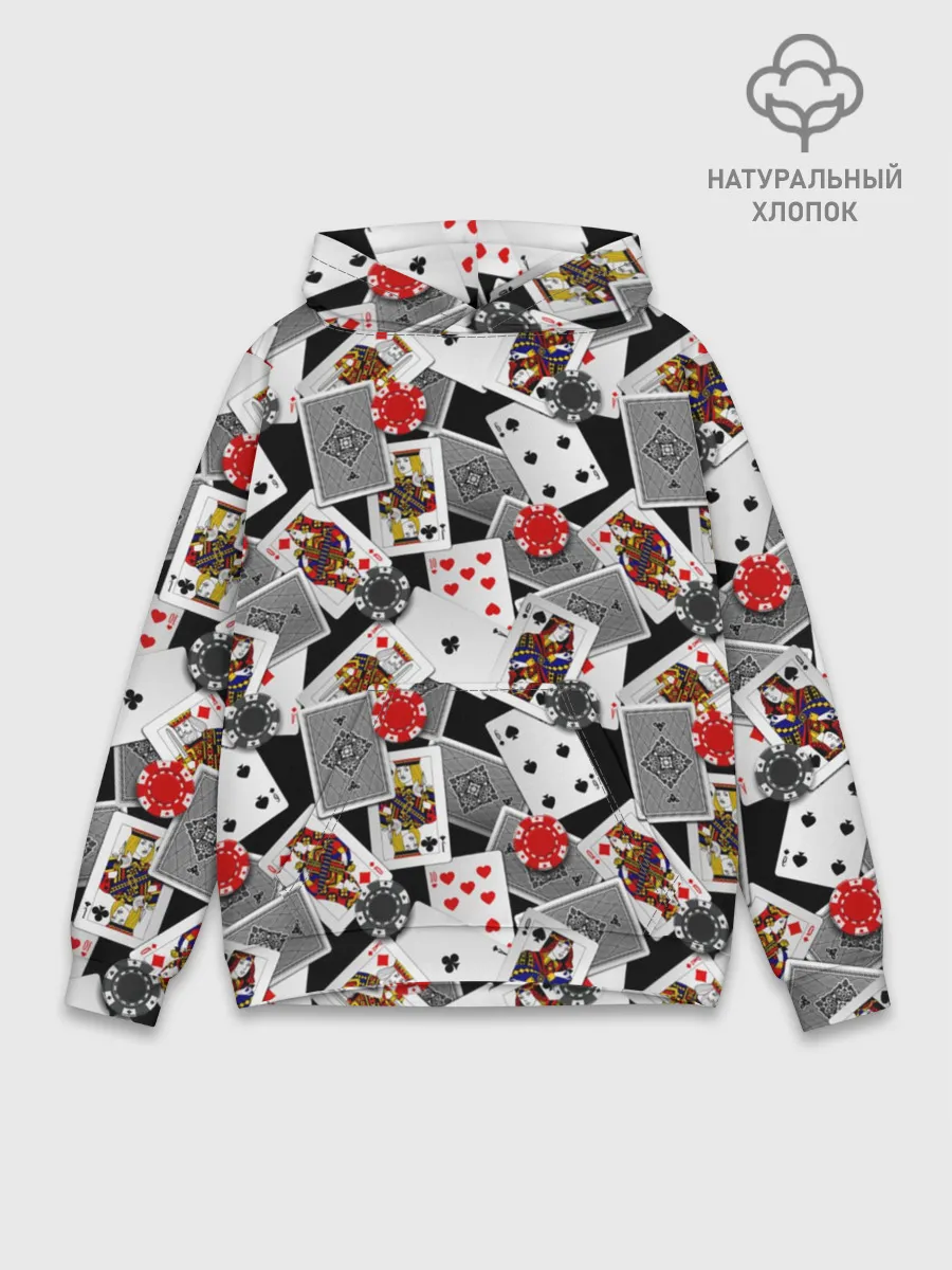 Худи мужской база хлопок / Игральные карты