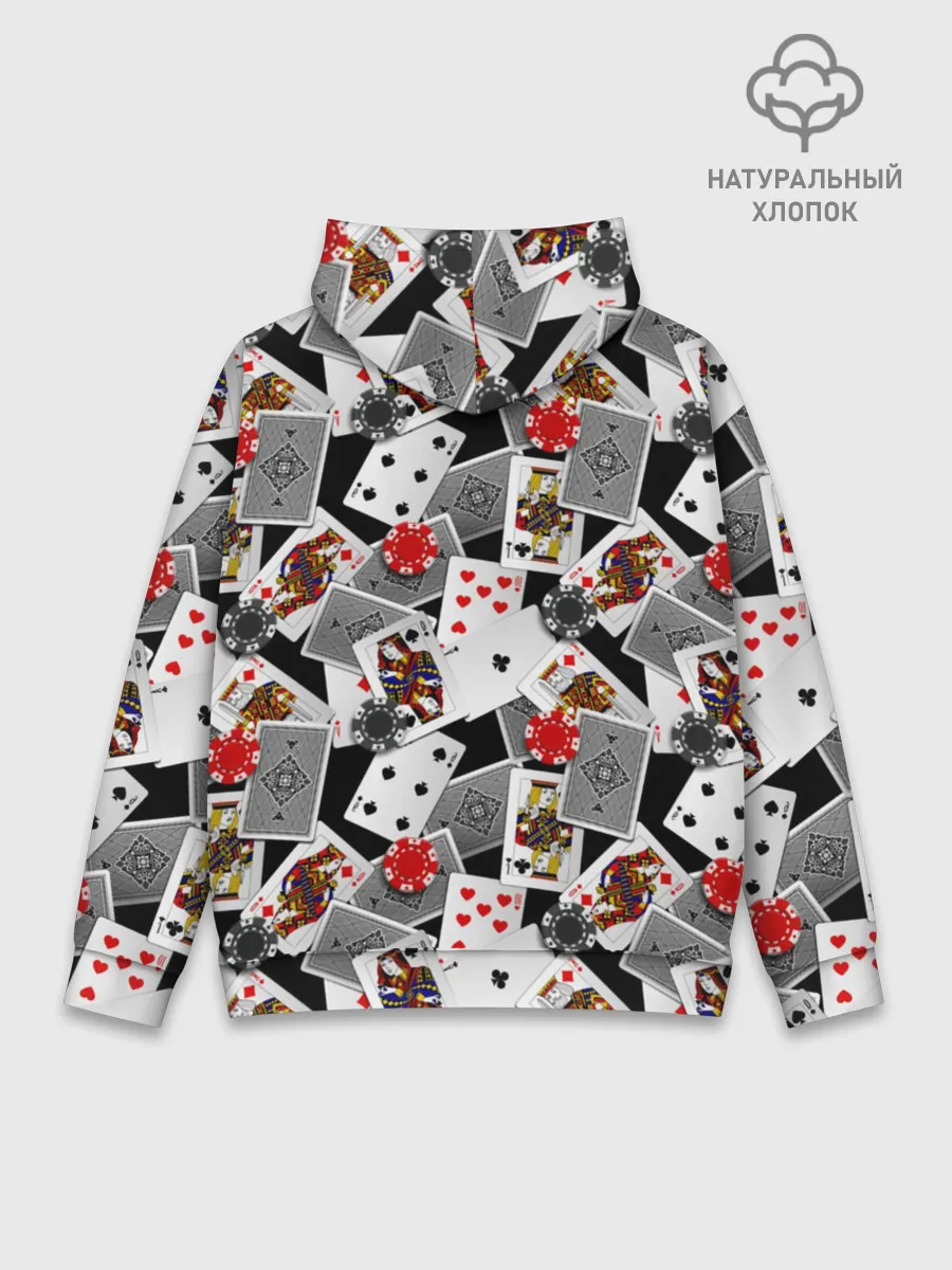 Худи мужской база хлопок / Игральные карты