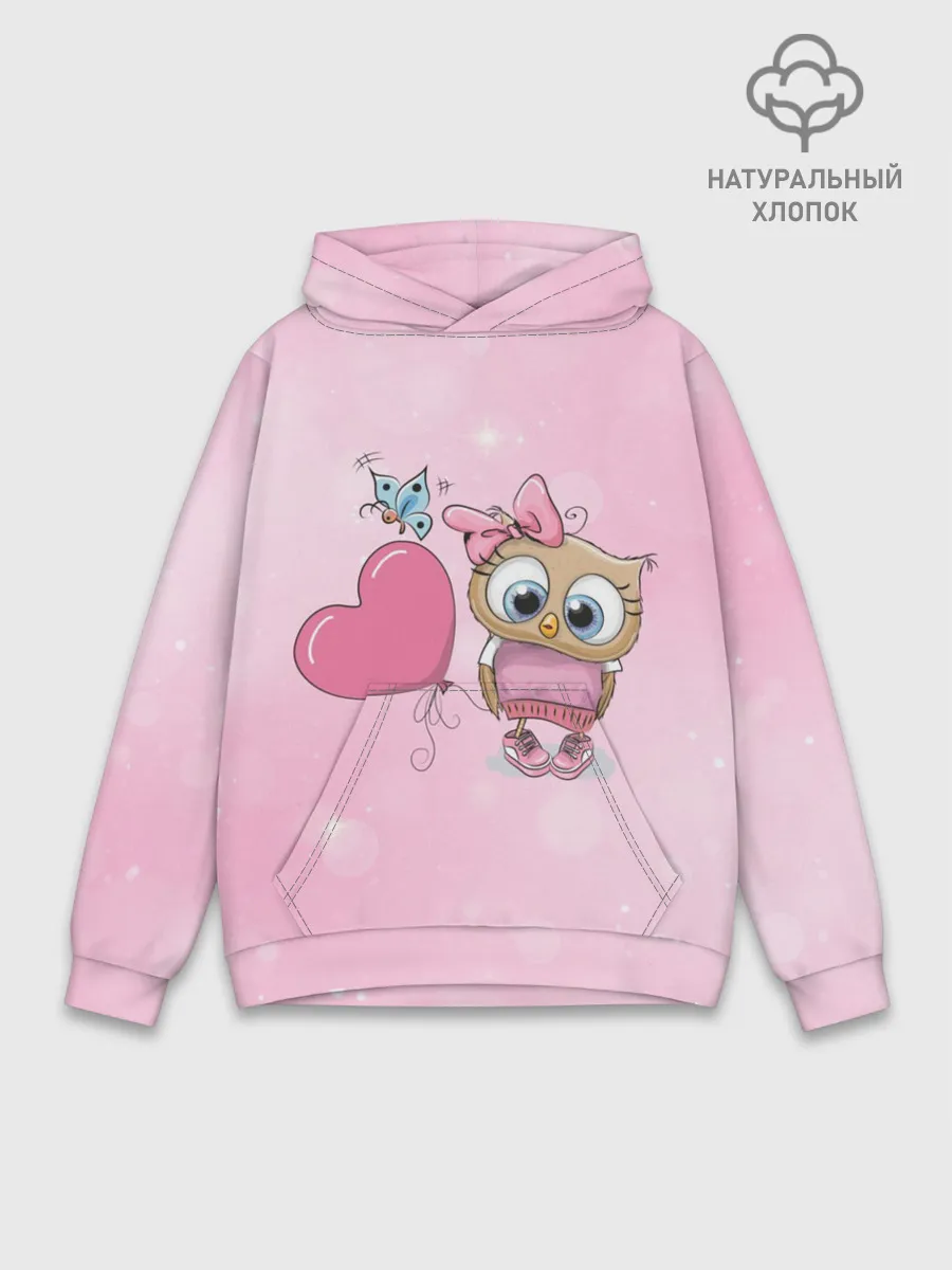 Худи мужской база хлопок / Совушка с шариком