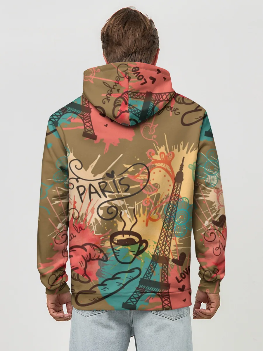 Худи мужской база хлопок / Париж