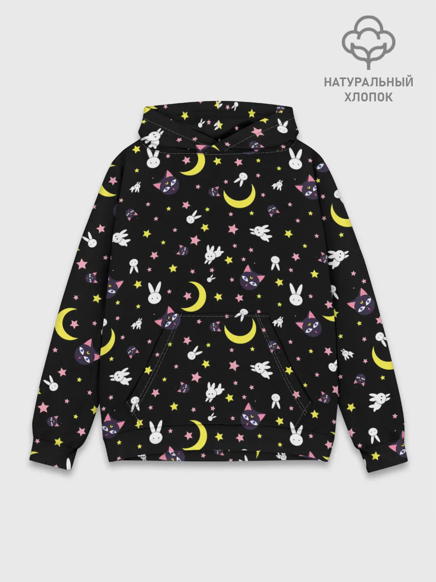 Худи мужской база хлопок / Sailor Moon Pattern