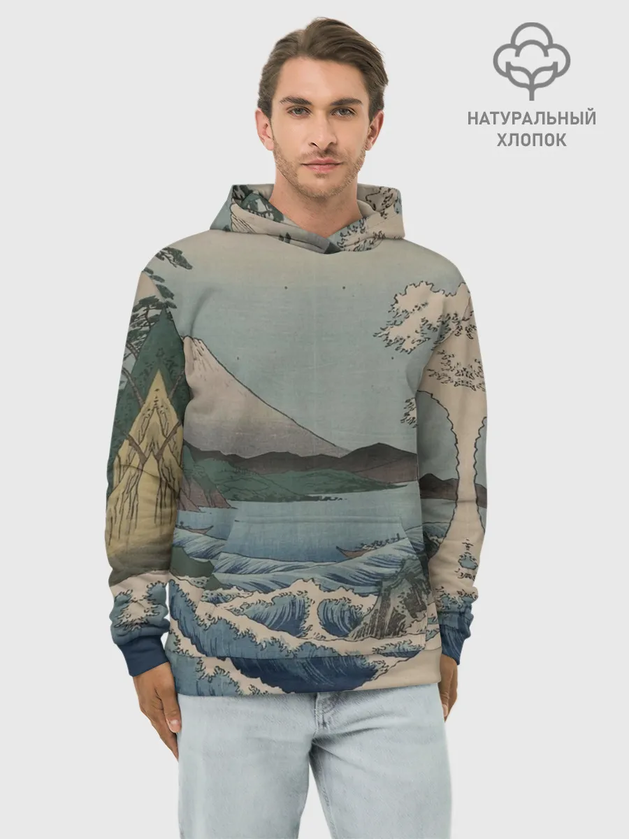 Худи мужской база хлопок / Утагава Хиросигэ