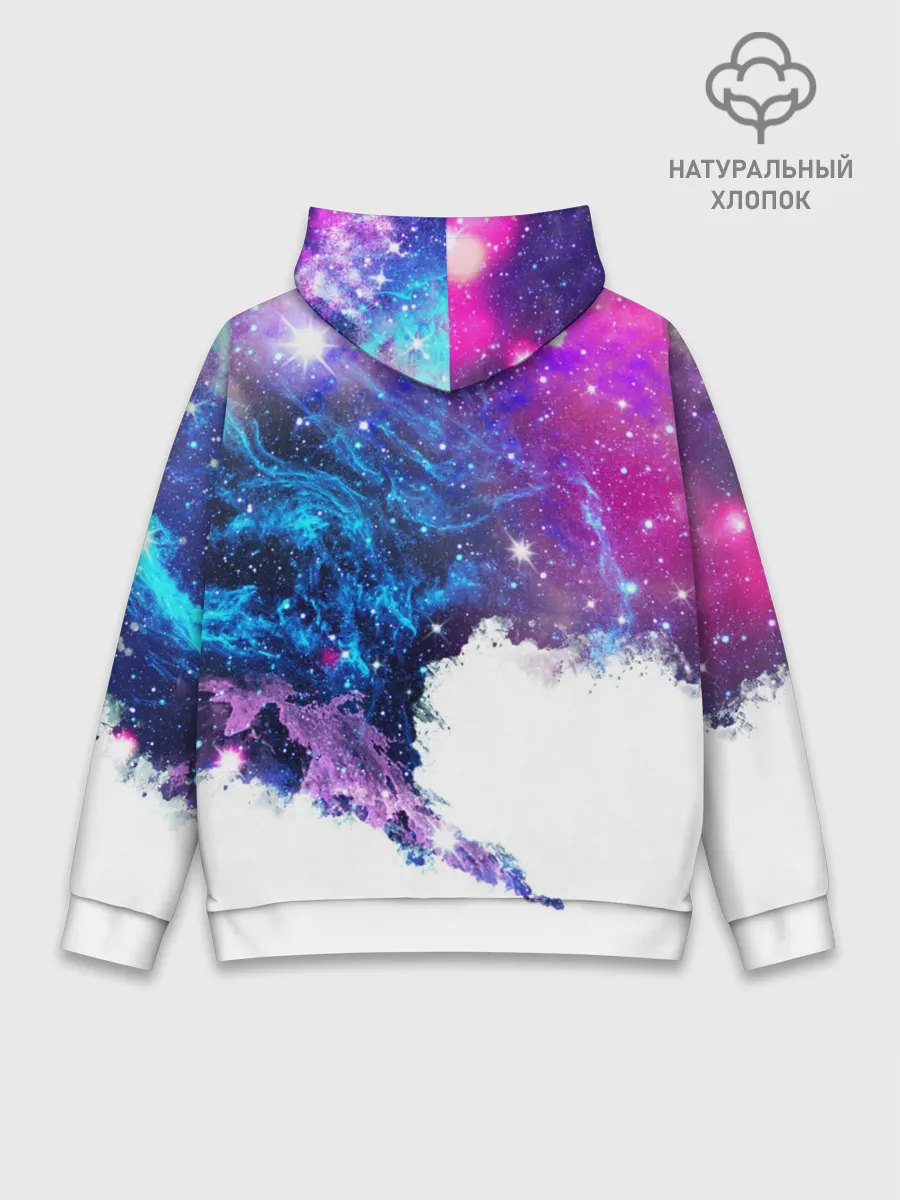 Худи мужской база хлопок / Космический сноуборд
