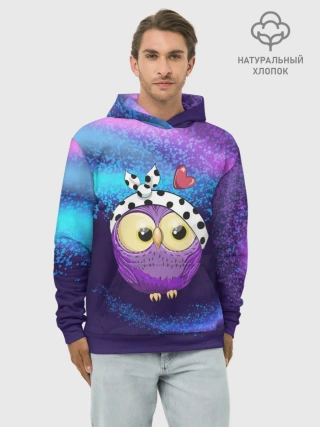 Худи мужской база хлопок / Стильная сова