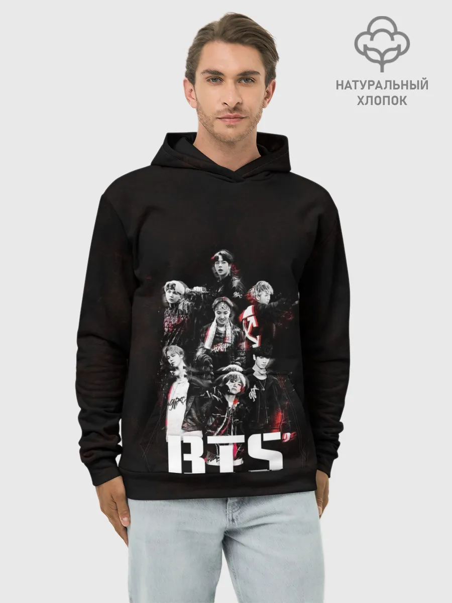 Худи мужской база хлопок / BTS