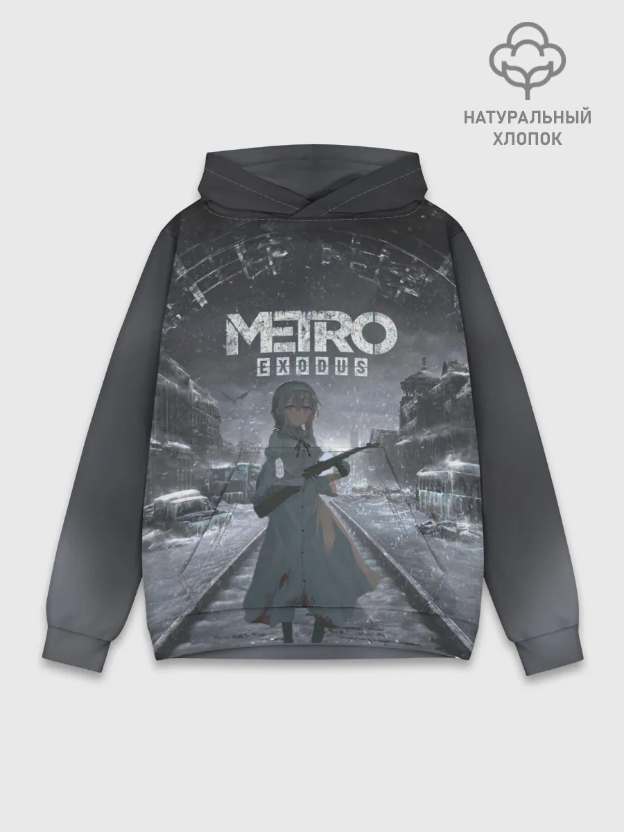 Худи мужской база хлопок / Metro Exodus Аниме