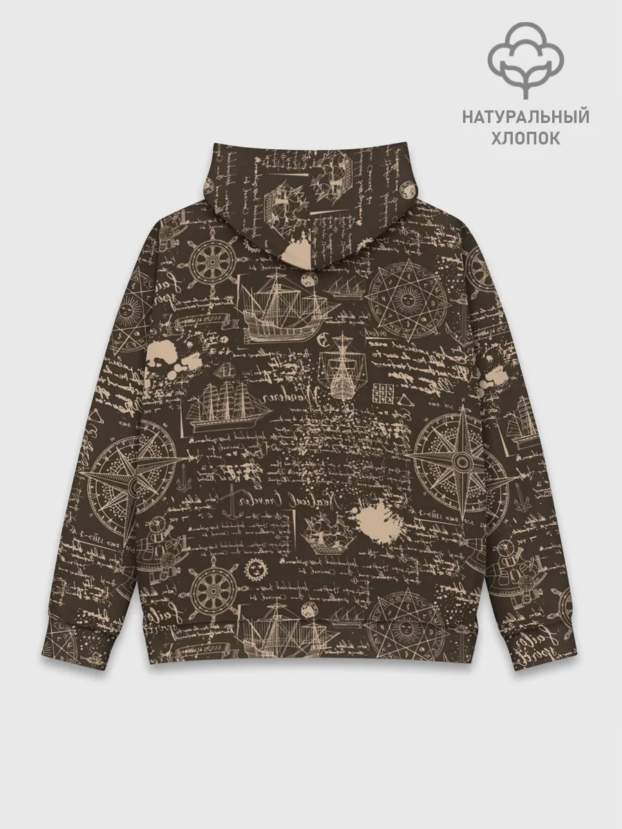 Худи мужской база хлопок / Старая рукопись путешественник