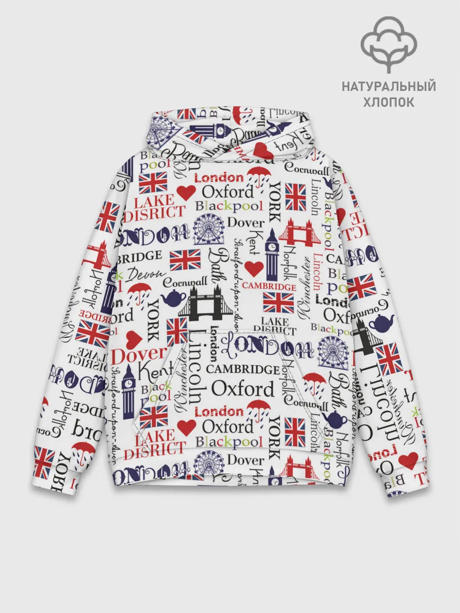 Худи мужской база хлопок / Лондон