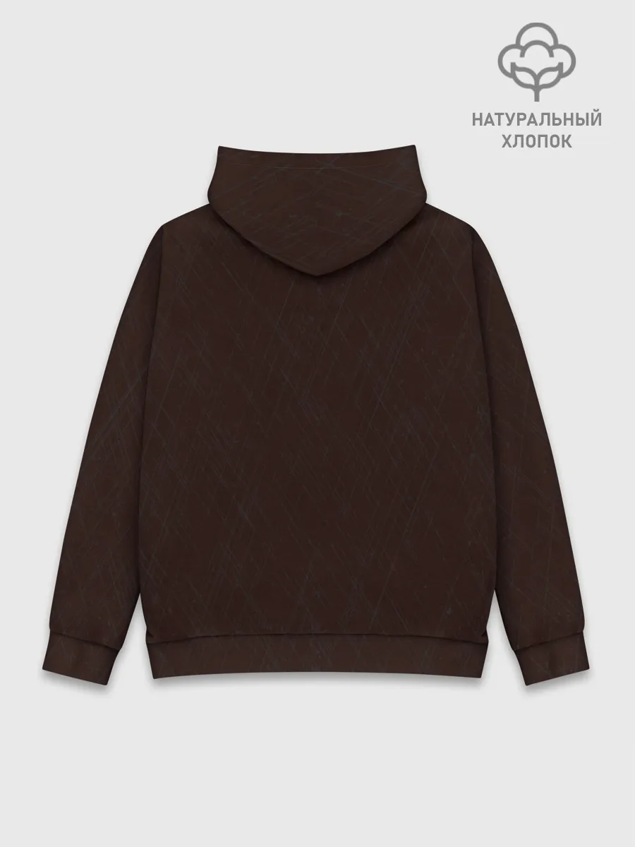 Худи мужской база хлопок / Черный Клевер