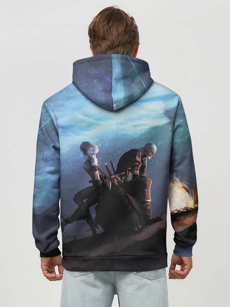 Худи мужской база хлопок / Цири И Геральд