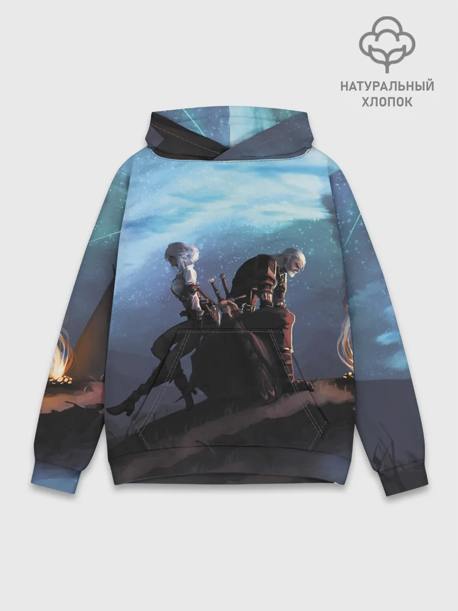 Худи мужской база хлопок / Цири И Геральд