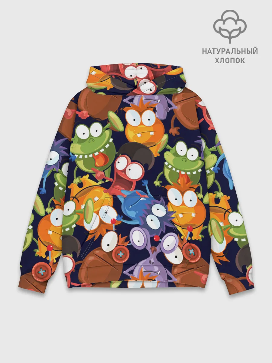 Худи мужской база хлопок / Пучеглазые монстры