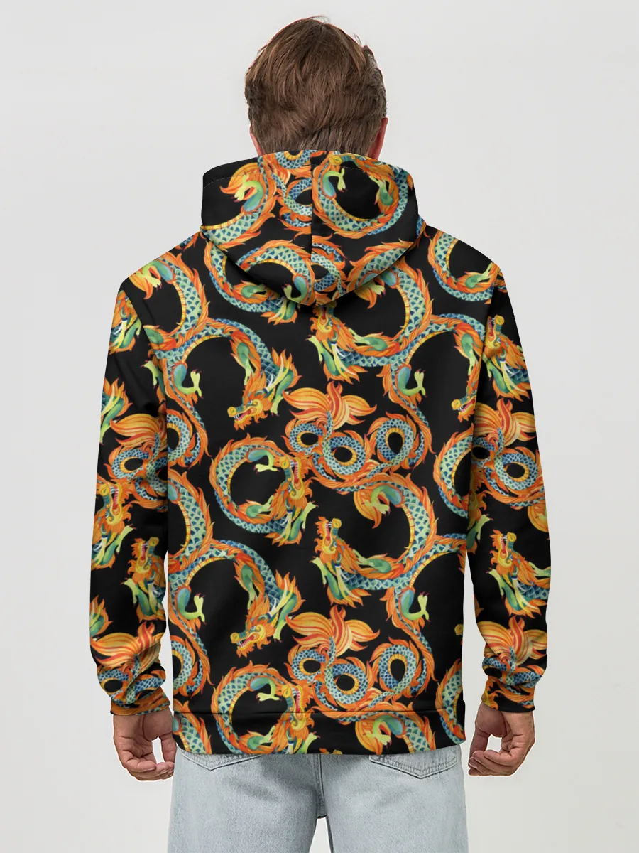 Худи мужской база хлопок / Драконы