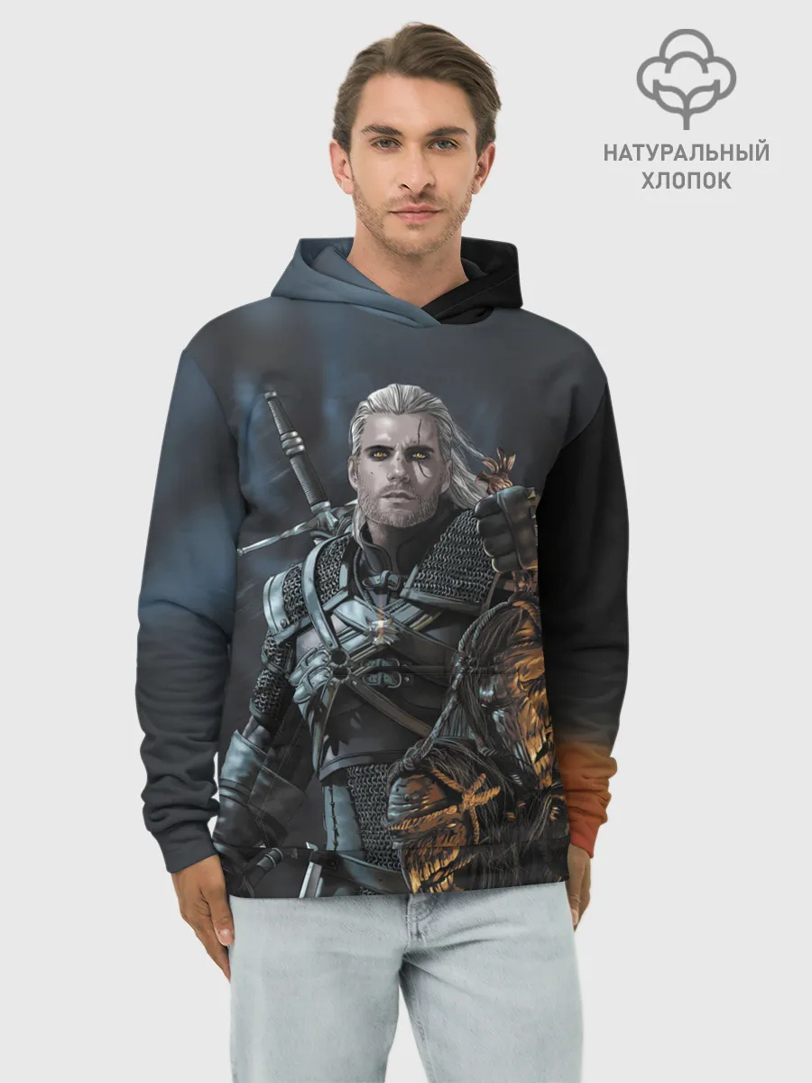 Худи мужской база хлопок / Геральт Ведьмак