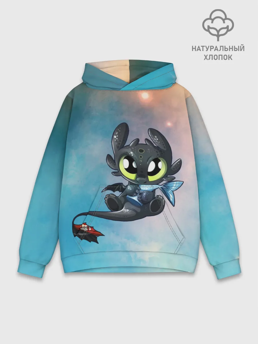 Худи мужской база хлопок / ночная фурия