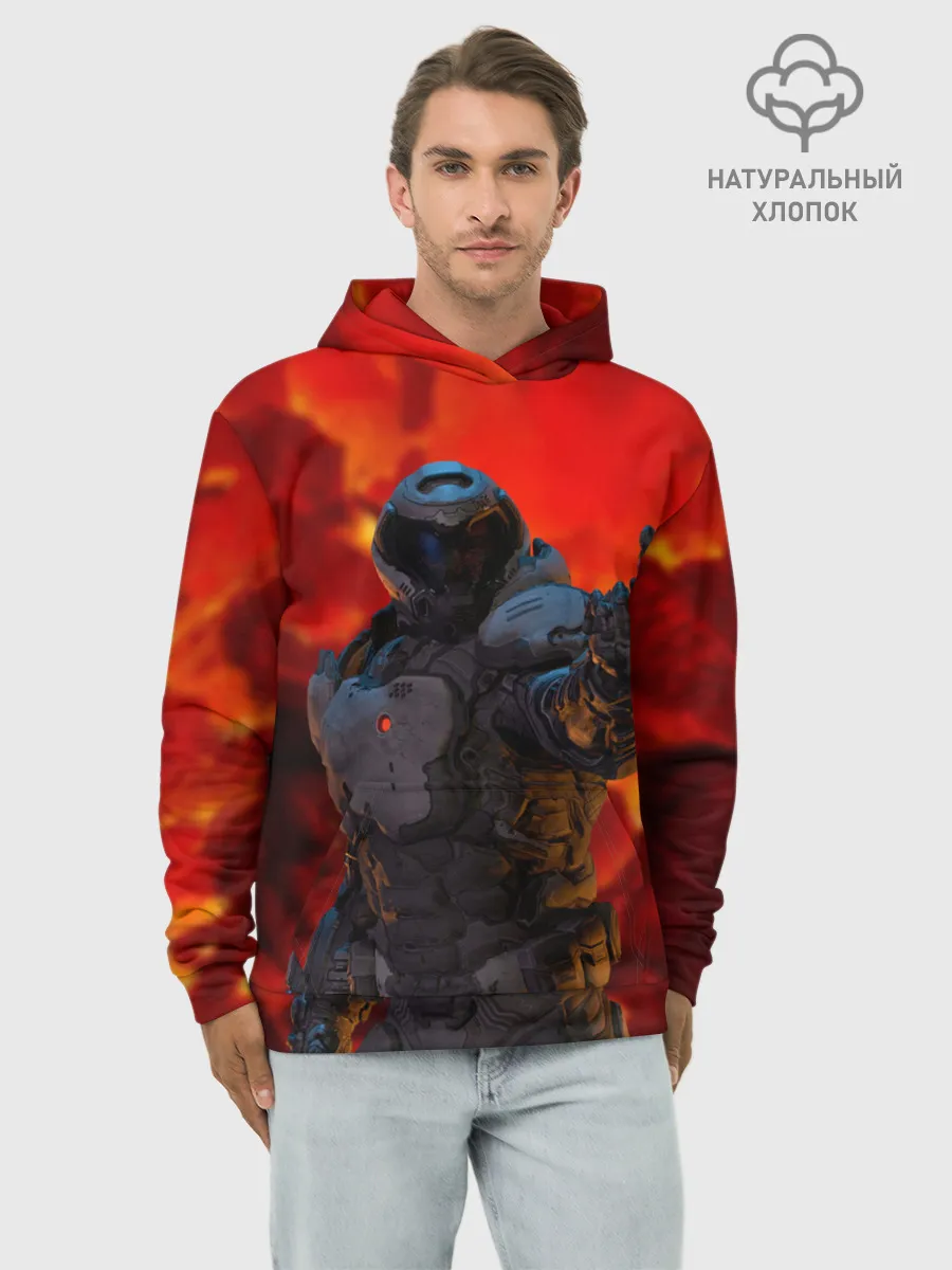 Худи мужской база хлопок / DOOM 3