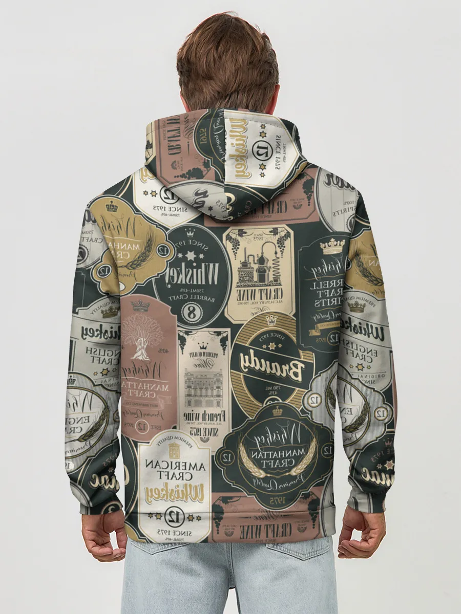 Худи мужской база хлопок / Этикетки мира Виски